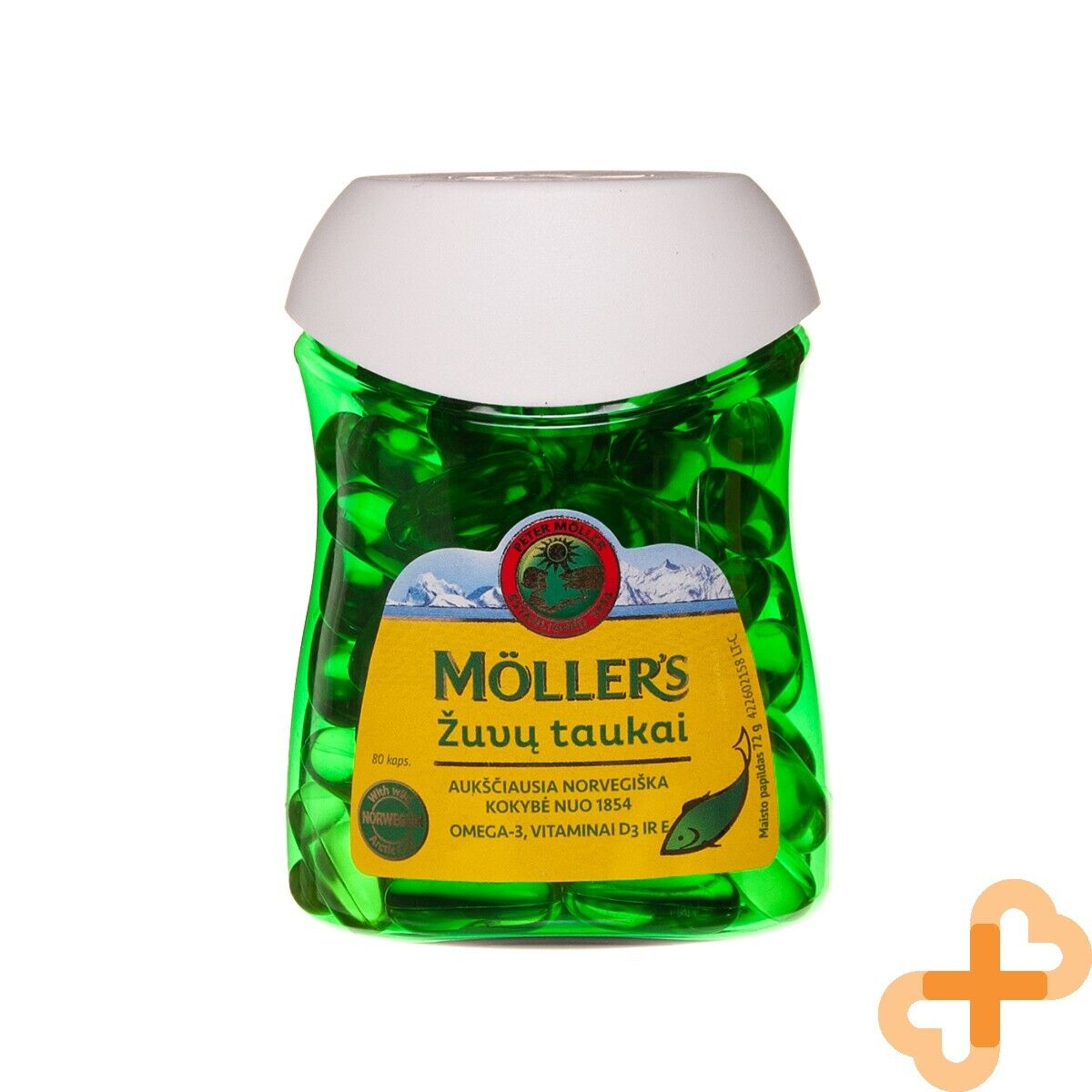 MOLLER'S Olio di Pesce Olio di Fegato di Merluzzo 80 Capsule Omega 3 Integrat...