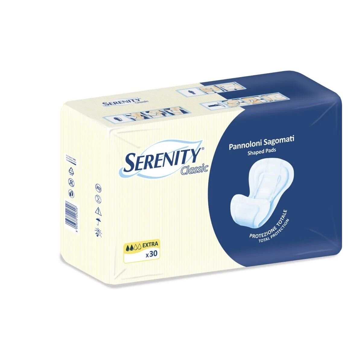 30 Serenity Classic Pannoloni Sagomati Extra Pannolone per anziani e Adulti