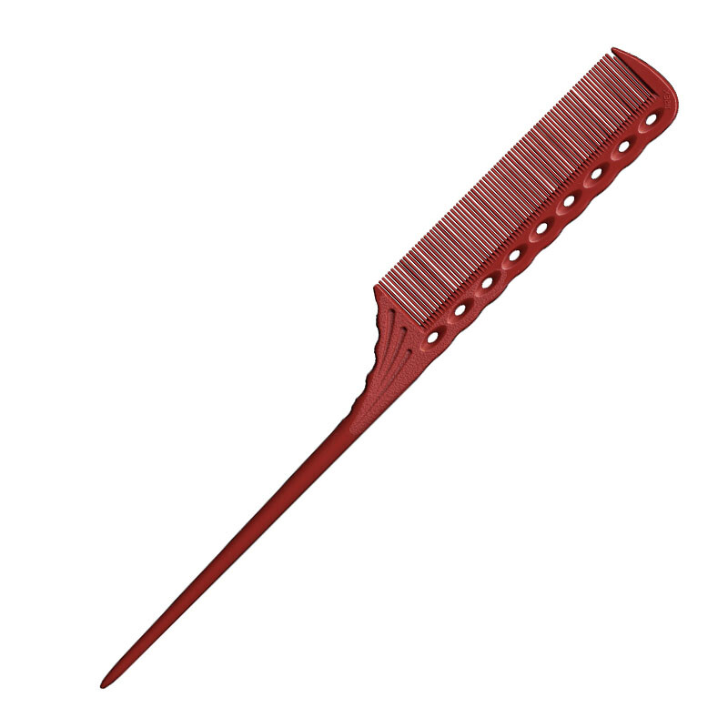 Y.S. PARK Pettine A Coda Denti Fitti YS-115 ROSSO 215mm