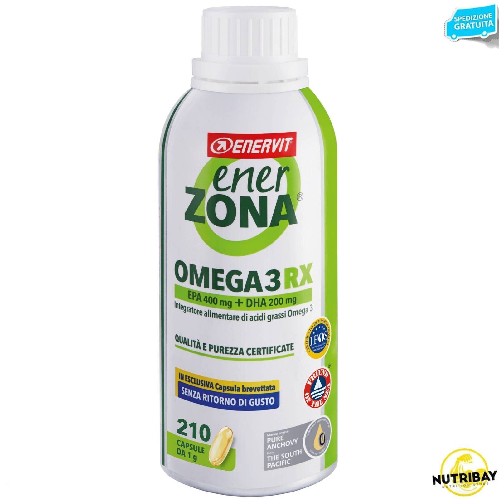 Enerzona Omega 3 Rx - 210 caps da 1 gr Olio di pesce certificazione IFOS