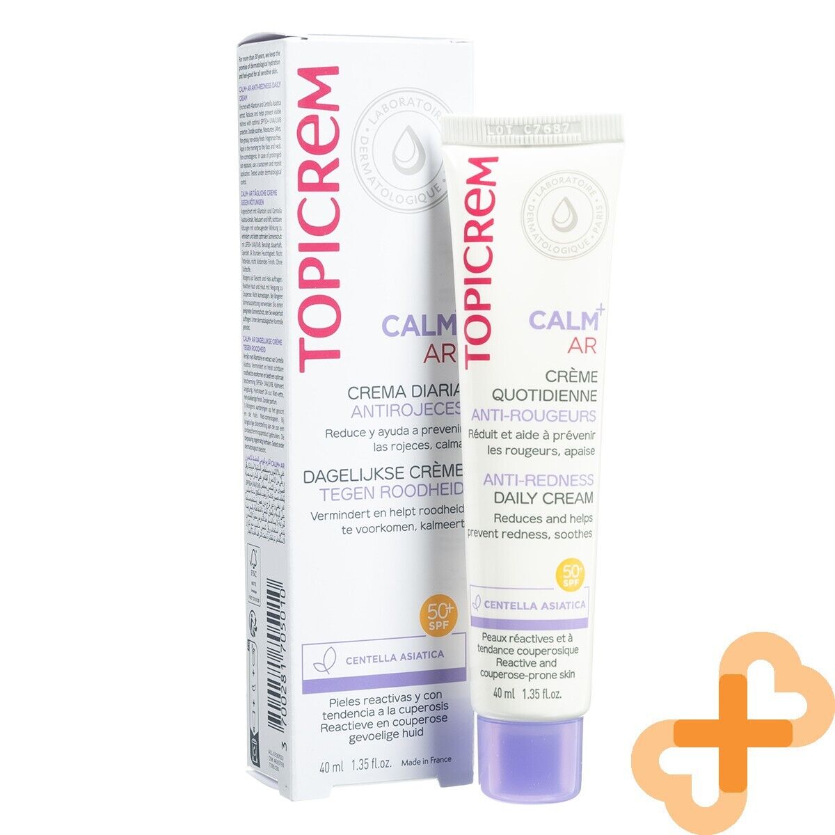 TOPICREM CALM+ AR Crema Quotidiana Anti-Arrossamento 40ml SPF50+ Couperose Le...