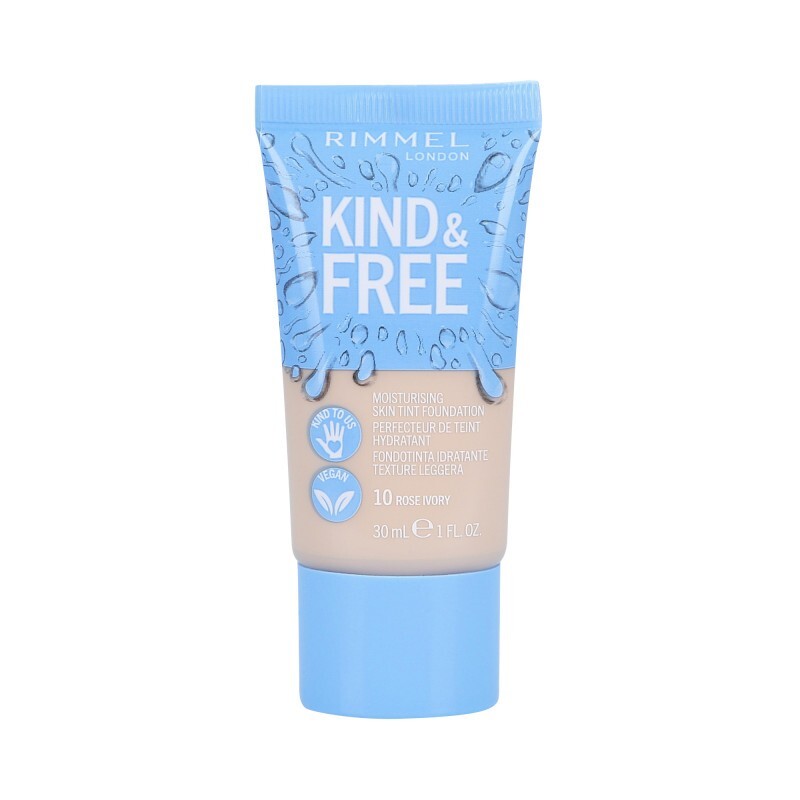 FONDOTINTA RIMMEL LONDON KIND & FREE skin tint foundation 10-rose ivory 30 ml