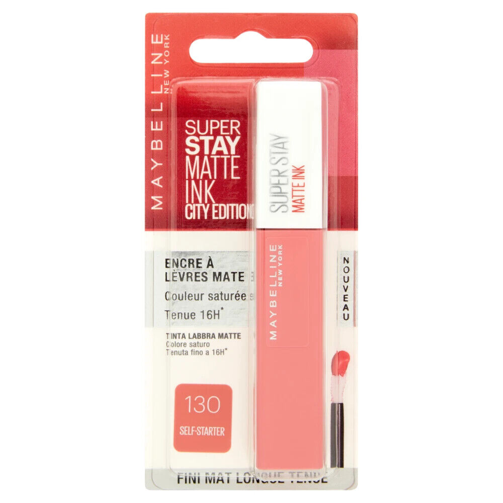Maybelline New York Rossetto SuperStay Matte Ink Lunga Tenuta 130 Self-Starter
