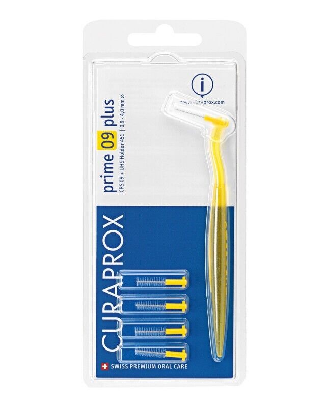 Curaprox Prime Plus CPS 09 Scovolini Interdentali Con Manico Giallo,  5 Pezzi