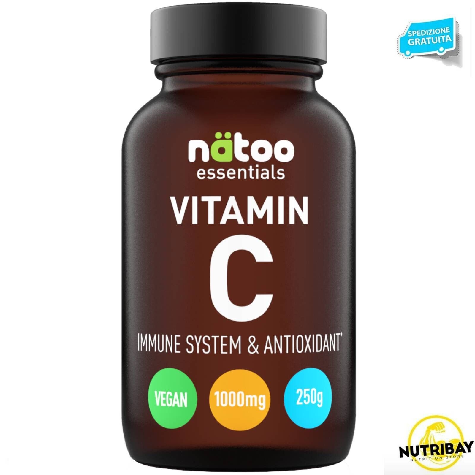 NATOO ESSENTIALS VITAMIN C POWDER - 250 gr VITAMINA C IN POLVERE