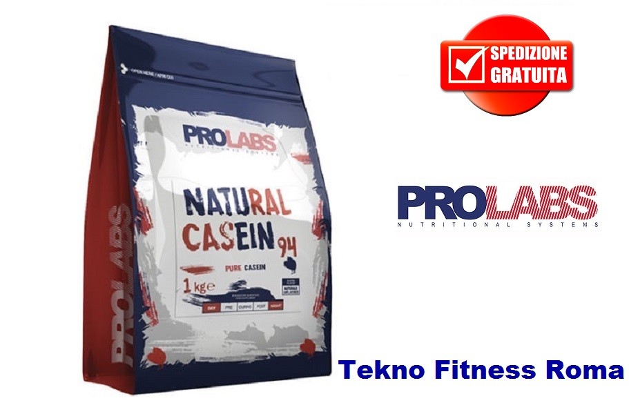 PROLABS NATURAL CASEIN 94 1kg Caseine Micellari Proteine a Lento Rilascio NEUTRO