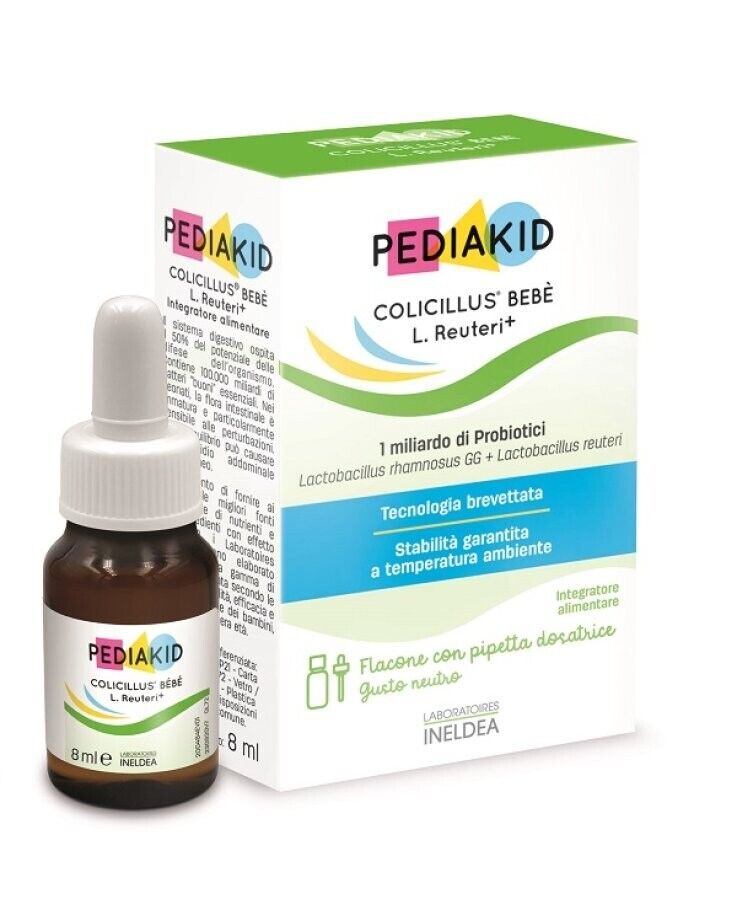 PEDIAKID Colicillus Bebè + Reuteri L. Probiotici Fermenti Lattici per Neonati