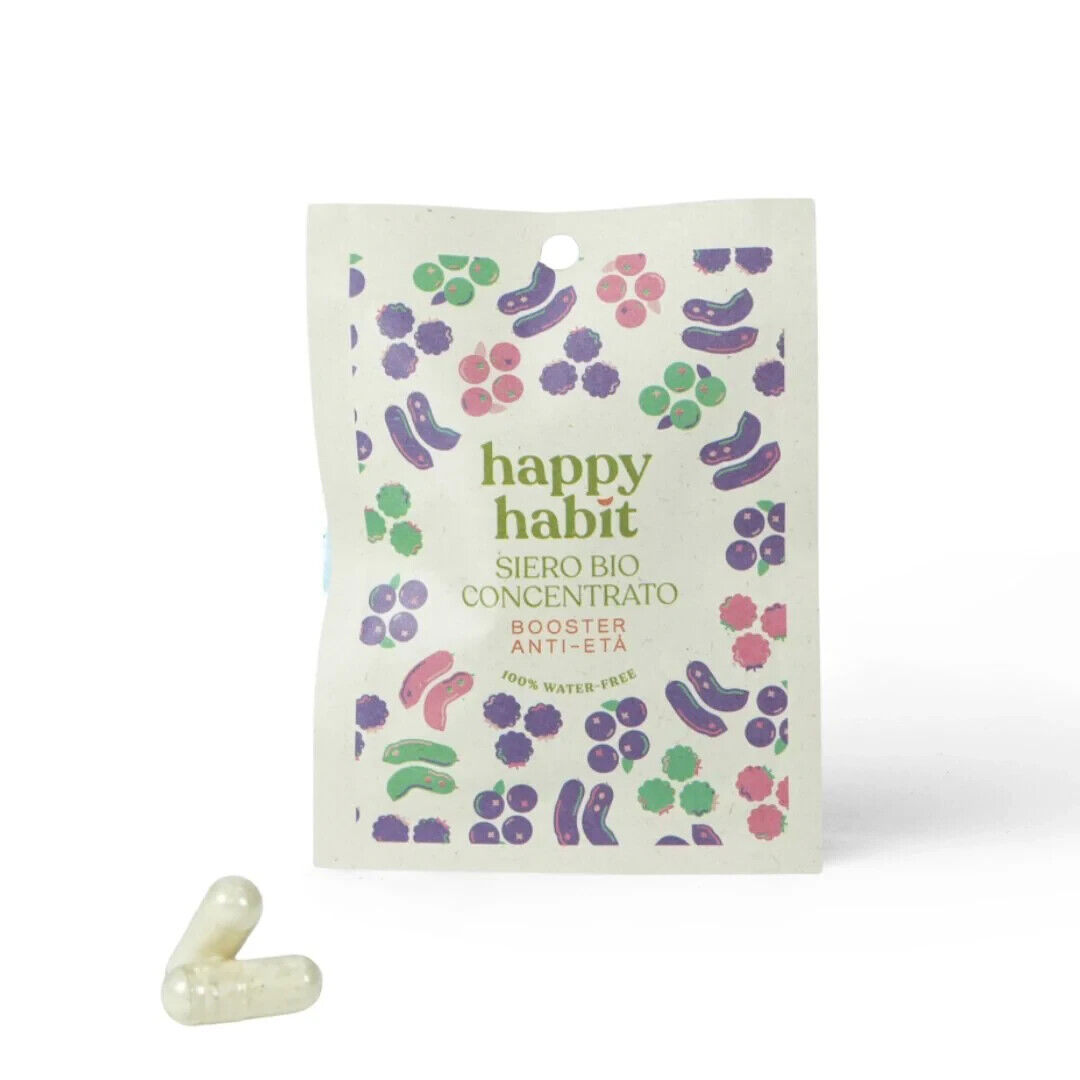 Happy Habit Siero Viso Booster Anti-Età trattamento viso 2 Capsule Vegan
