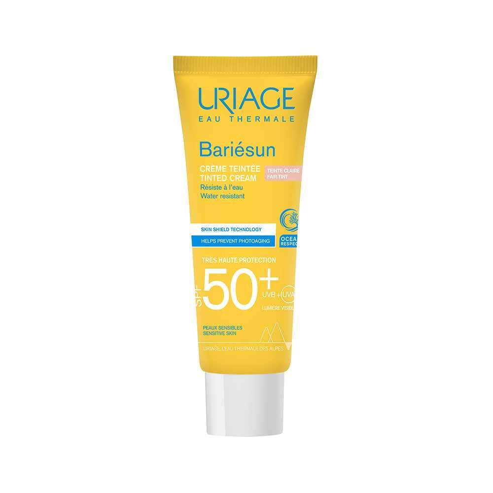 Uriage Bariésun - Crema Colorata SPF50+ Solare Viso Colore Chiaro, 50ml