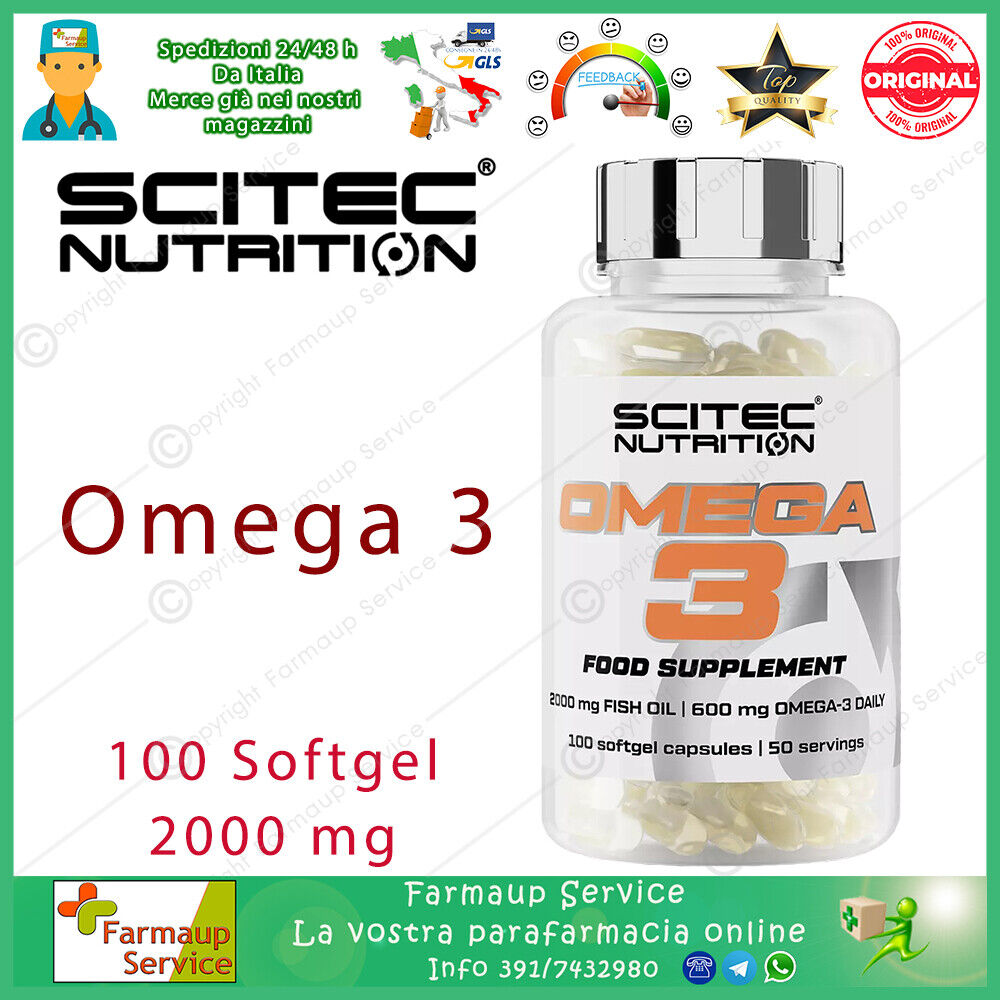 Scitec Nutrition Omega 3 EPA/DHA Olio Di Pesce 100 Compresse Integratore