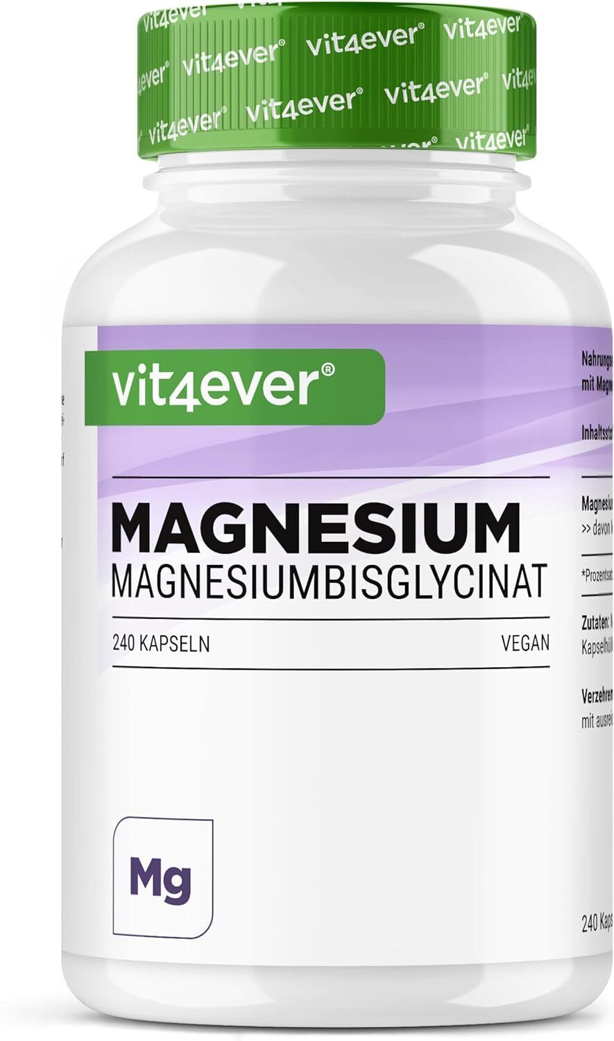 Bisglicinato di magnesio - 155 mg di magnesio elementare per capsula 240 capsule