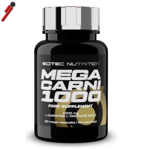 Scitec Nutrition, Mega Carni 1000, 60 cps Carnitina tartrato