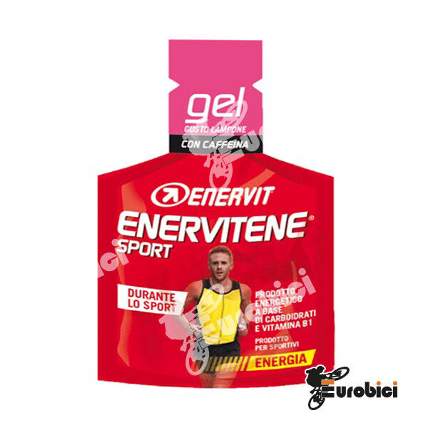 Enervitene Sport GEL per ciclismo Gusto LAMPONE senza glutine con caffeina