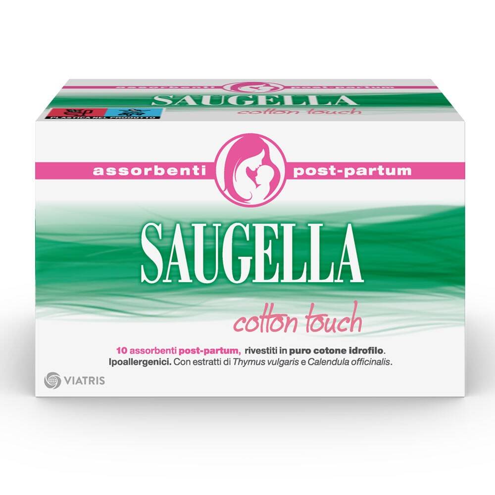 Saugella Cotton Touch - Assorbenti Post Partum, 10 Pezzi