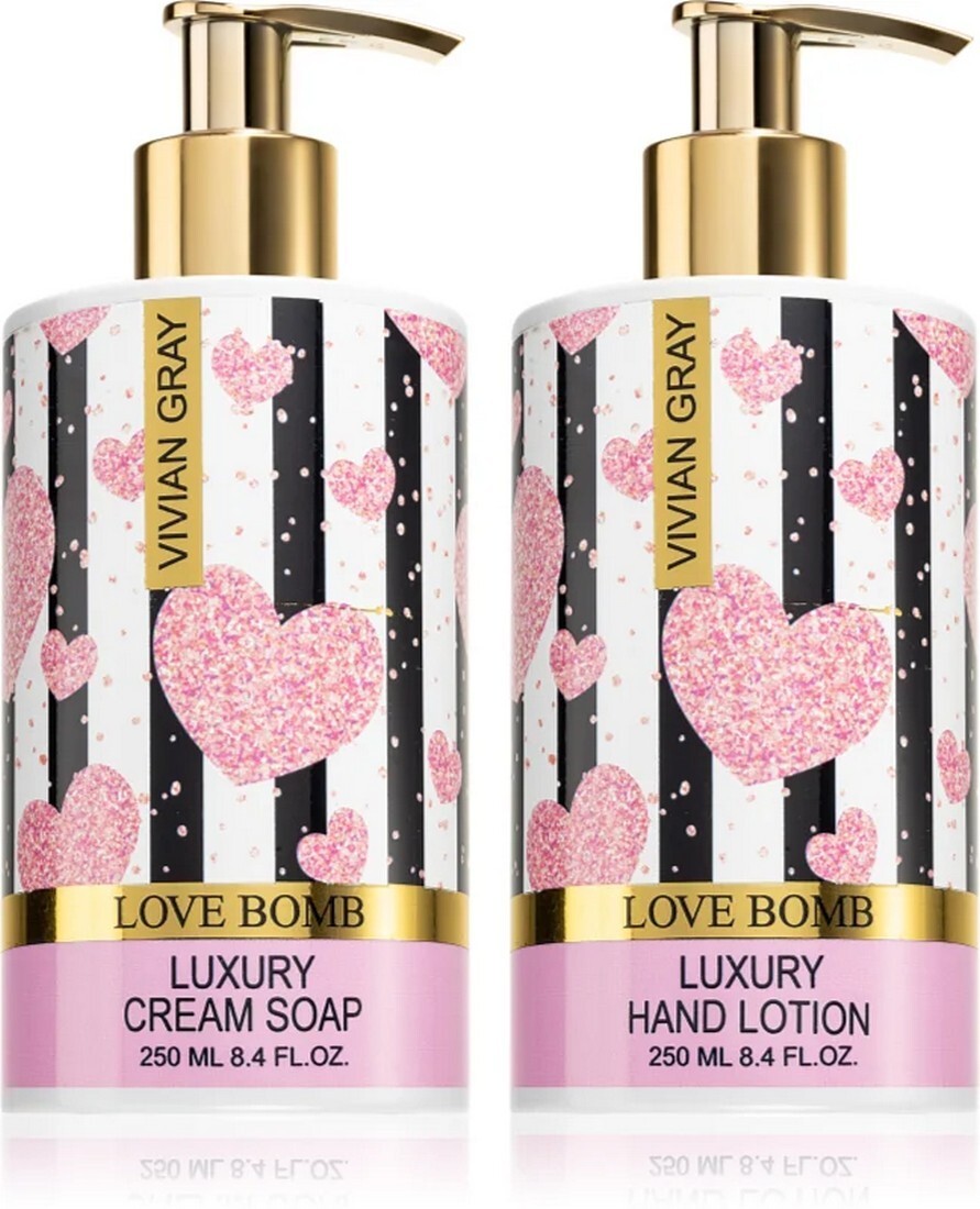 Confezione regalo per le mani - Love Bomb - Vivian Gray - cream soap & hand loti