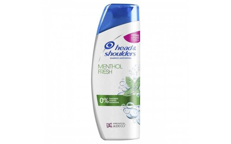 Head & Shoulders Menthol Fresh Shampoo Antiforfora Forfora-Prurito 250ml, x3