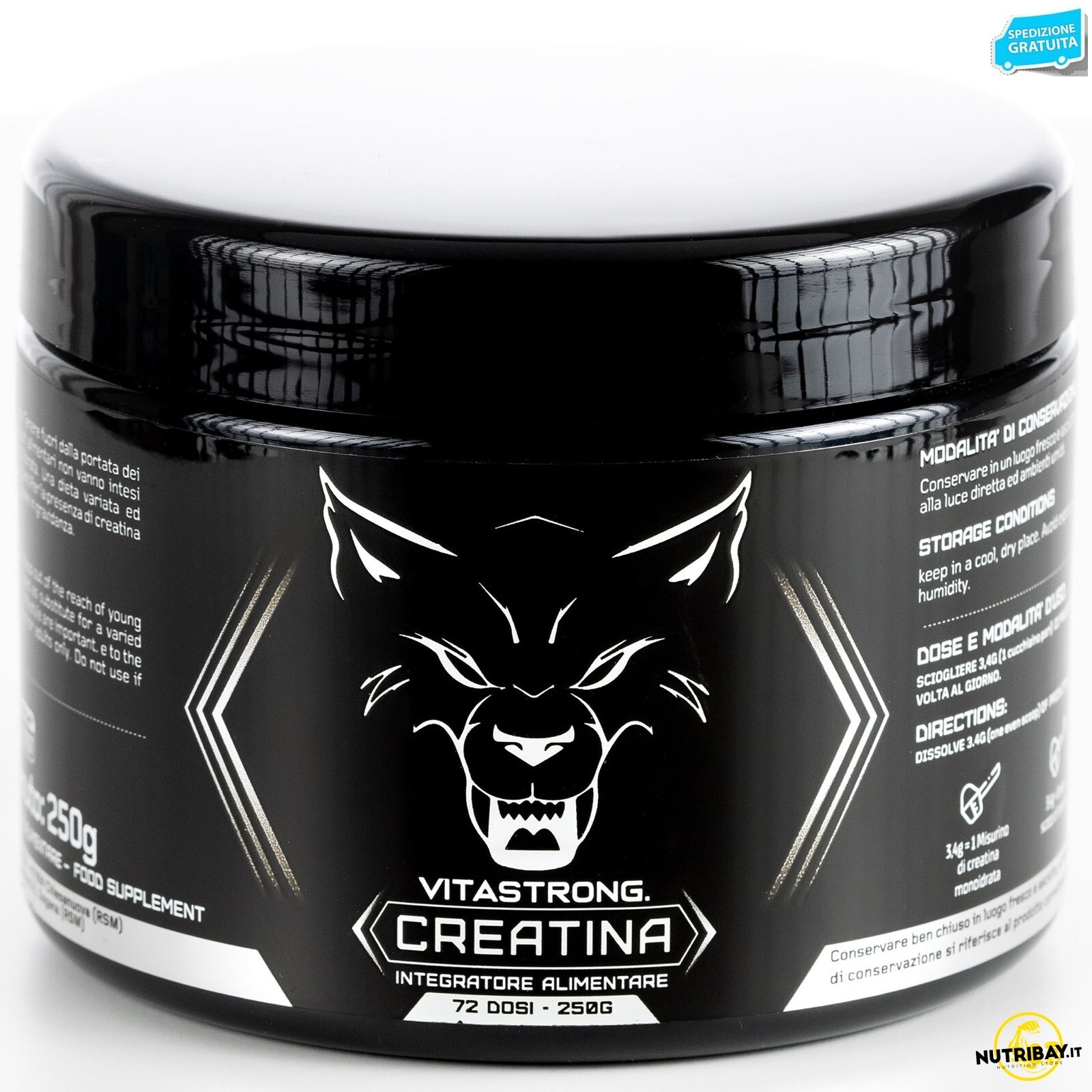 Vitastrong Creatina 100% Creapure - 250 gr Creatina qualità creapure
