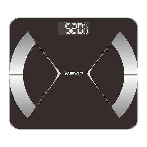Muvip Body Muscle Bascula de Baño Digital Bluetooth - Pantalla LCD - Plataforma