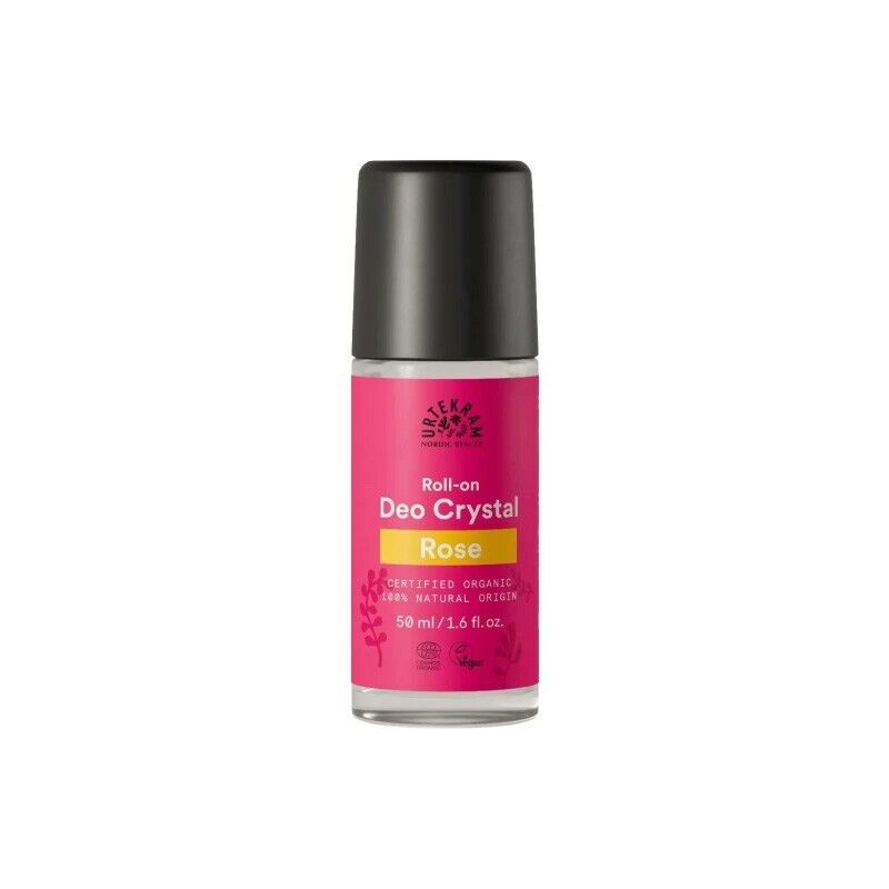 Urtekram Palla di Allume di Cristallo di Rosa Deodorante, 50 ml