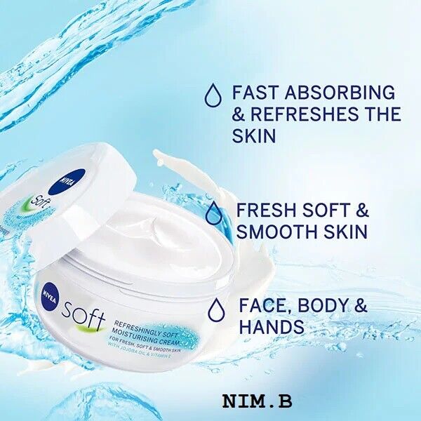 NIVEA Morbido Rinfrescante Morbido Crema Idratante 300ml per Viso Corpo Mani