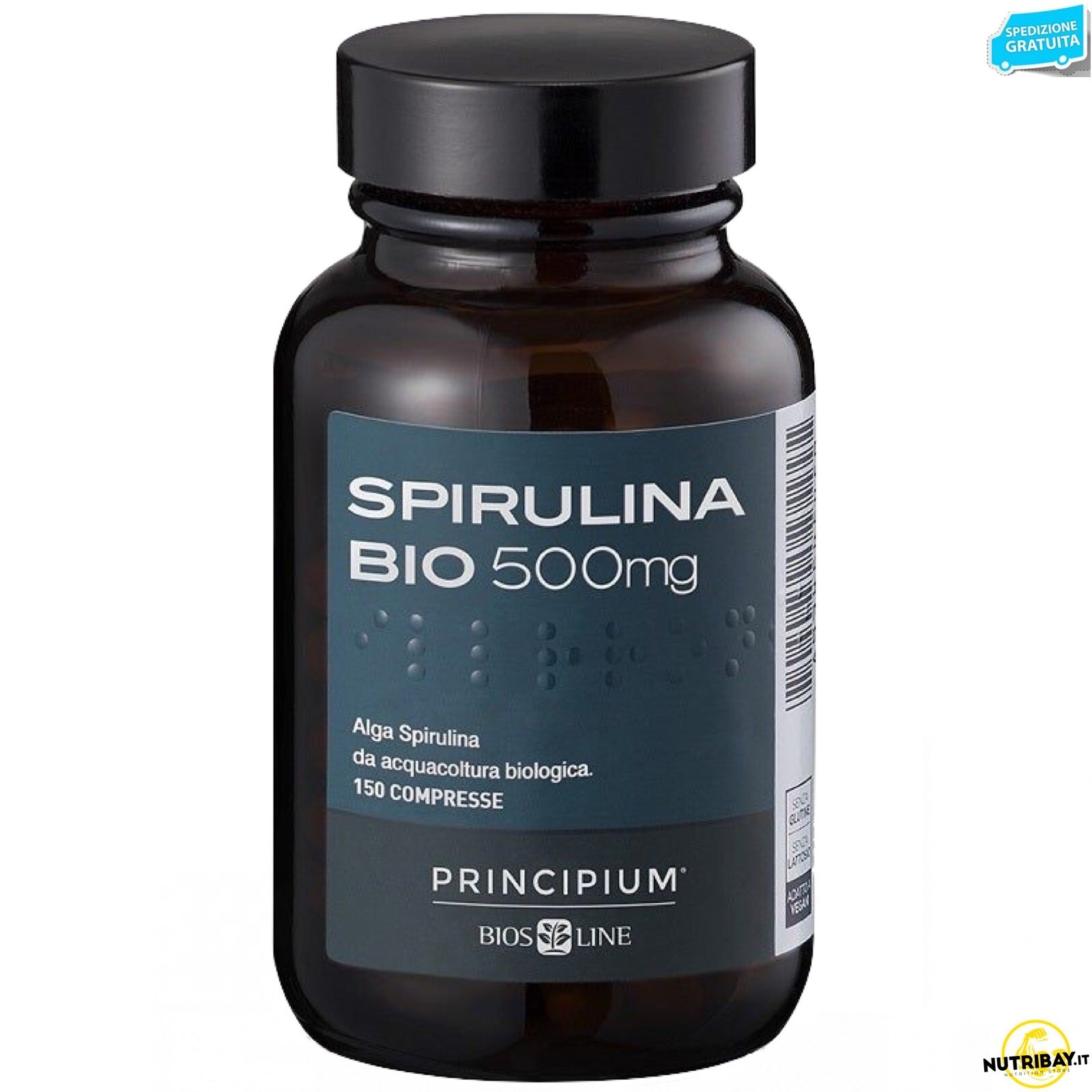 Bios Line Principium Spirulina Bio 500 - 150 cpr Spirulina pura biologica