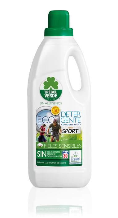 Trébol Verde Detergente Ropa Deporte Ecologico 1500ml
