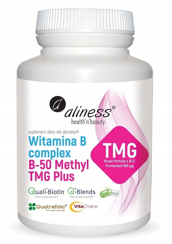 Aliness Vitamin B Complex B-50 Methyl TMG 100caps