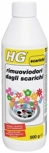 RIMUOVIODORI DAGLI SCARICHI 500GR HG PULIZIA BAGNO CASA