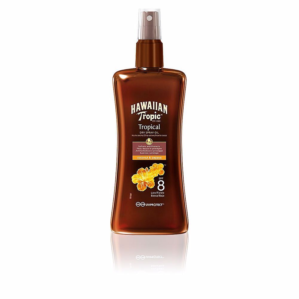 HAWAIIAN TROPIC COCONUT & PAPAYA dry oil SPF8 spray 200 ml