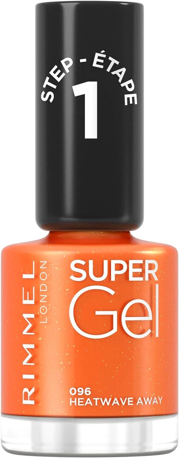 RIMMEL SMALTO UNGHIE SUPER GEL ARANCIONE PERLATO CANGIANTE 096 HEATWAVE AWAY