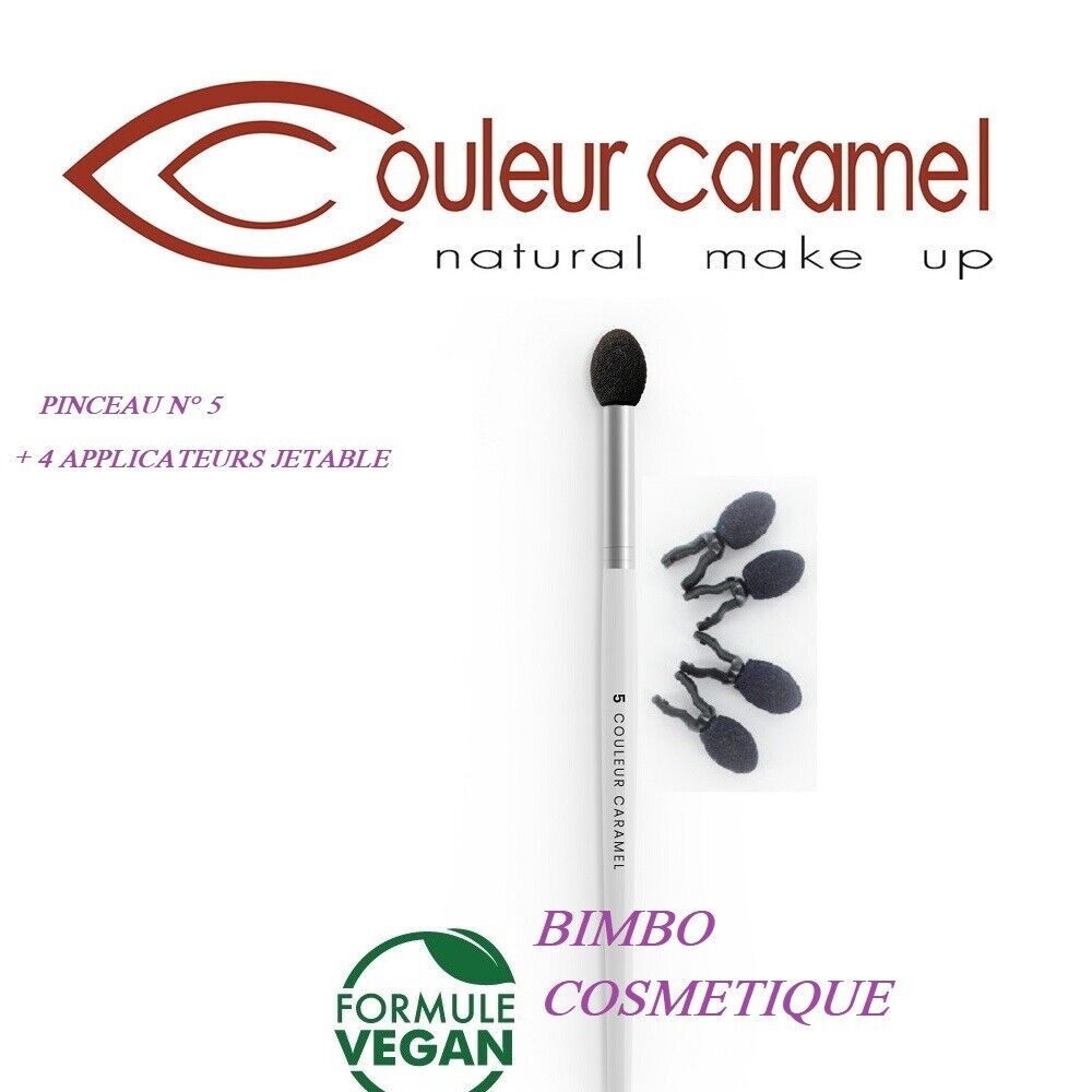 COULEUR CARAMEL Bio Pennello N° 5 Ceppo Ricaricabile Occhi Palpebre Vegano