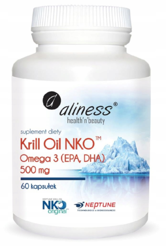 OLIO DI KRILL NETTUNO ALINESS NKO 500mg 60 capsule OMEGA 3 6 9 EPA DHA ASTAXA...