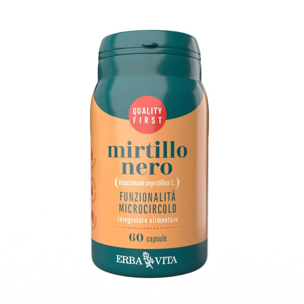 Erba Vita Monoplanta - Mirtillo Nero Integratore Microcircolo, 60 Capsule