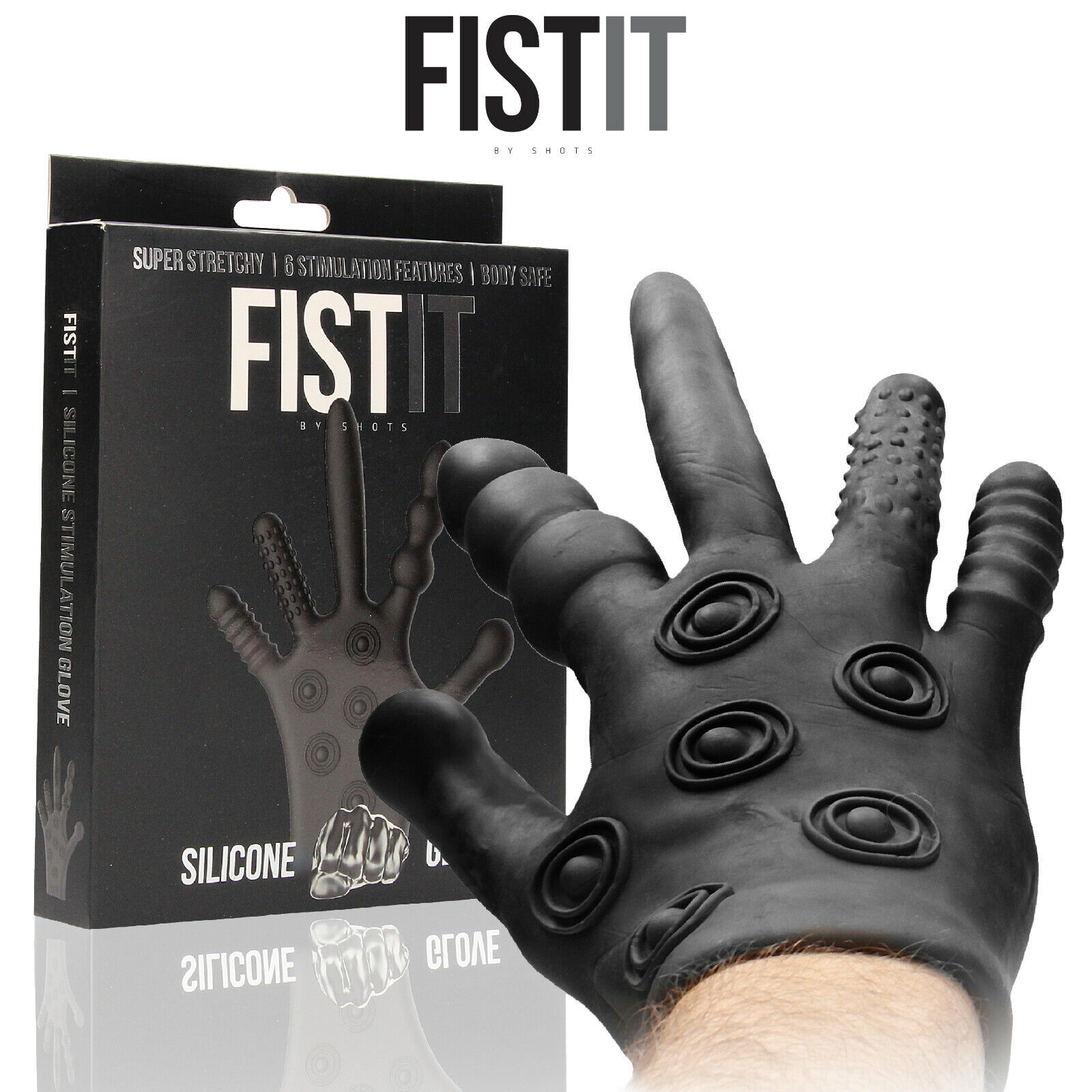 Shots Fist It Silicone Stimulation Glove Guanti per Stimolazione Anale Vaginale