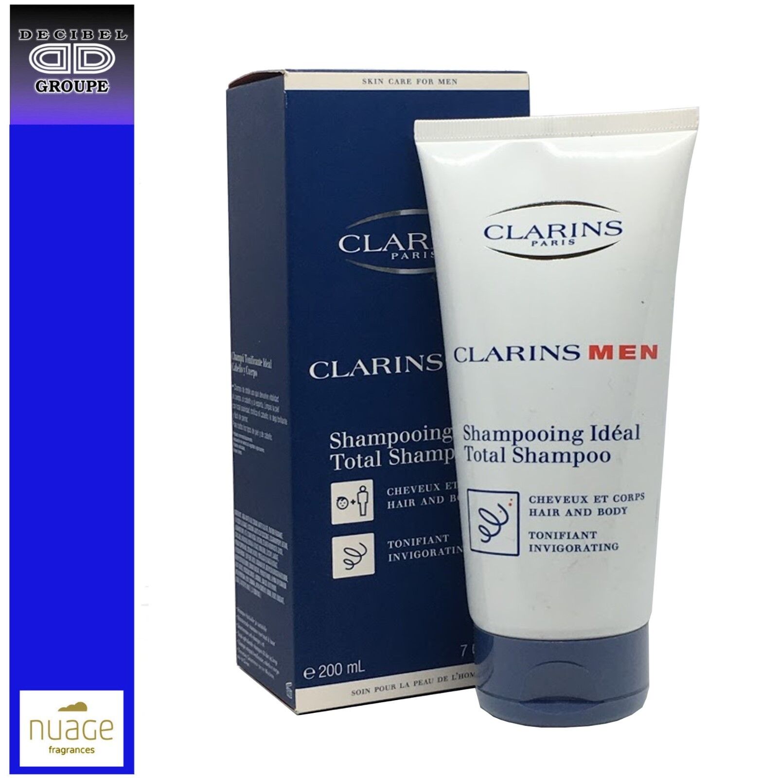 CLARINS MEN SHAMPOOING IDEAL - TOTAL SHAMPOO 200 ML hair & body-cheveux et corps