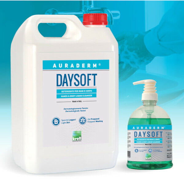 Detergente sapone mani e corpo Daysoft 1 lt Auraderm PH 5,5 Testato Made Italy