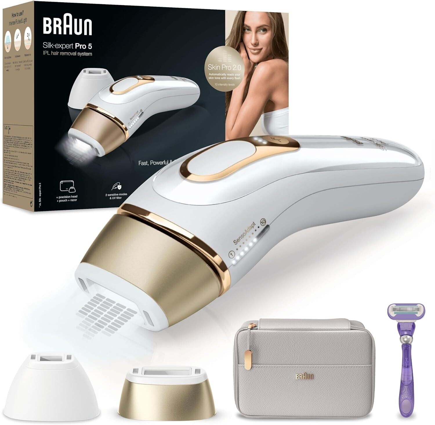 Epilatore Luce Pulsata  Braun Silk Expert Pro 5 PL5157   Oro