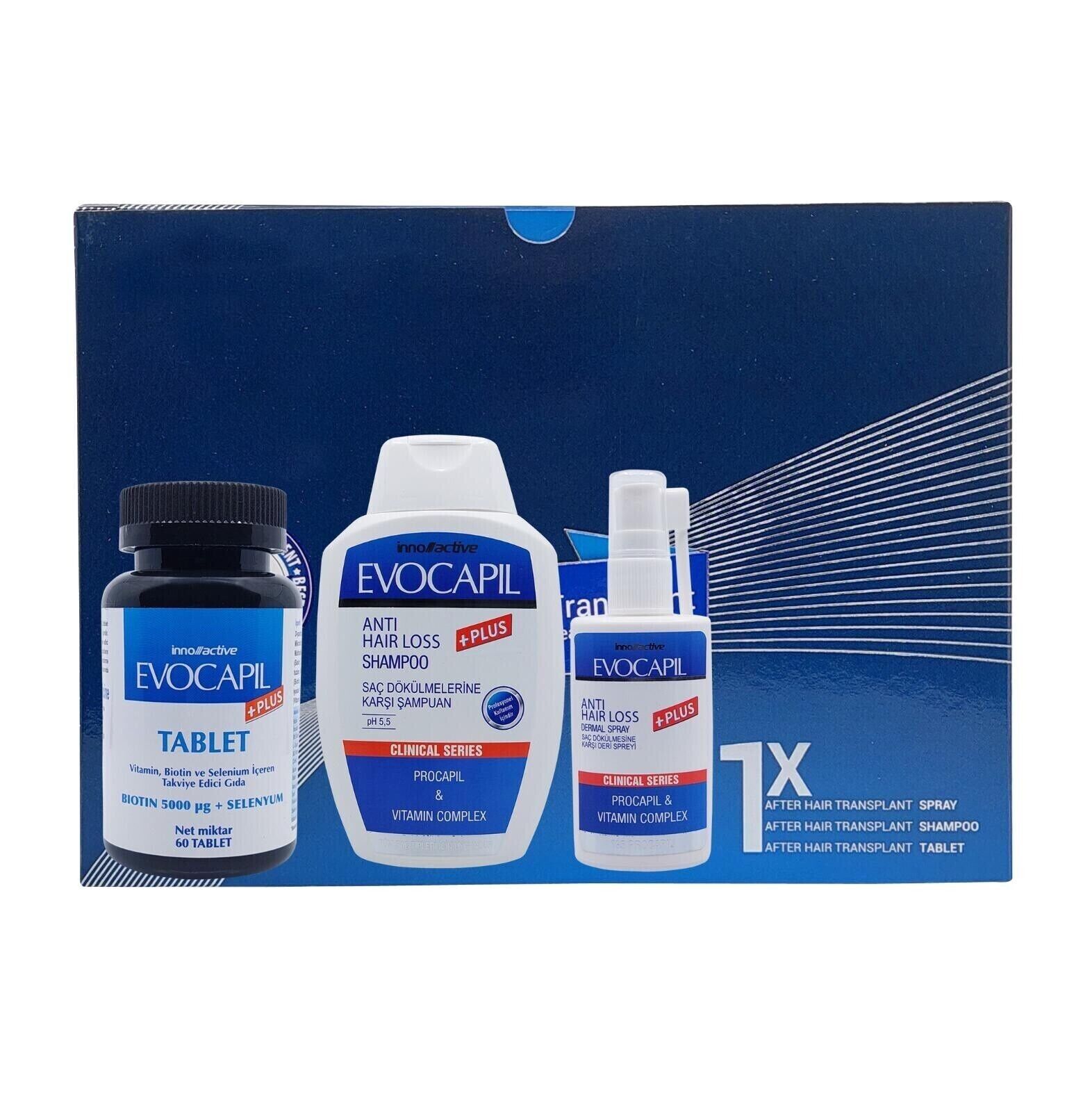 Set trattamento Evocapil Plus, shampoo vitaminico e spray SPEDIZIONE DALLA SP...