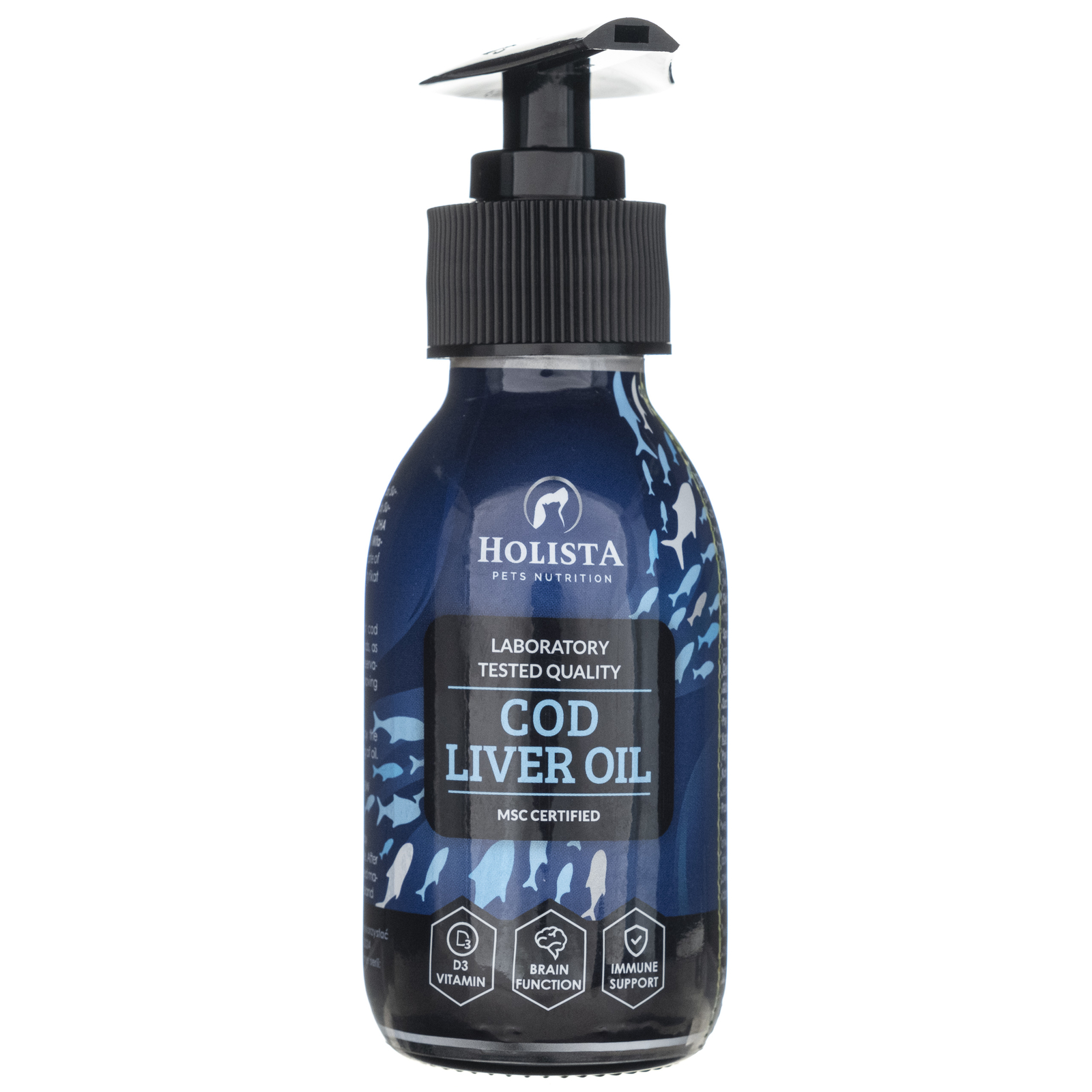 Holista Olio di fegato di merluzzo per cani e gatti, 100 ml