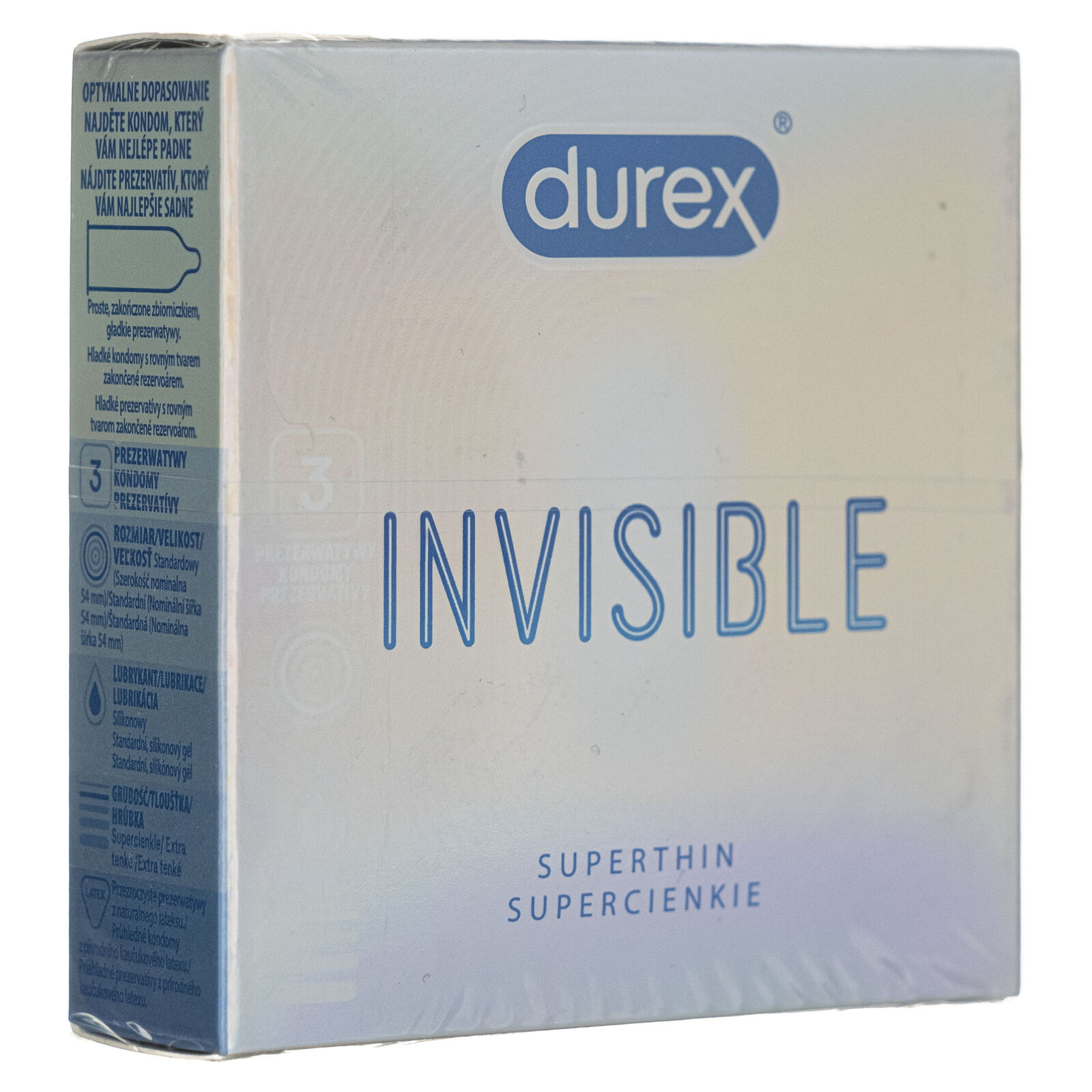 Preservativi Durex Invisible Extra Sensitive, 3 pezzi
