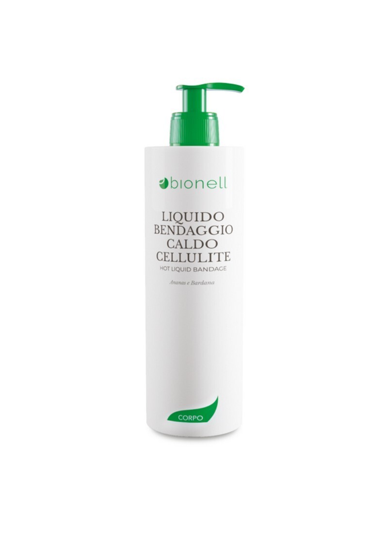 Liquido bendaggio caldo cellulite ananas e bardana 500 ml Bionell 00338