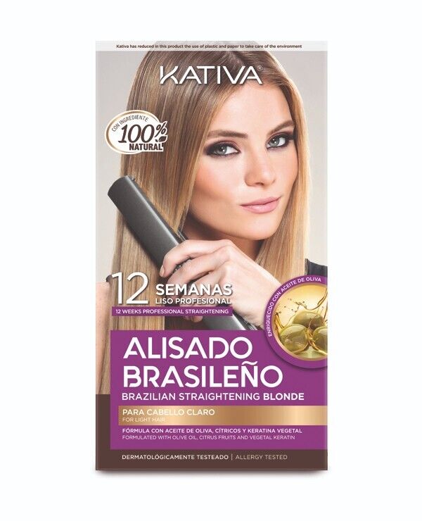Kativa Kit Levigatura Brasiliano Capelli Chiari Biondo Senza Formalina