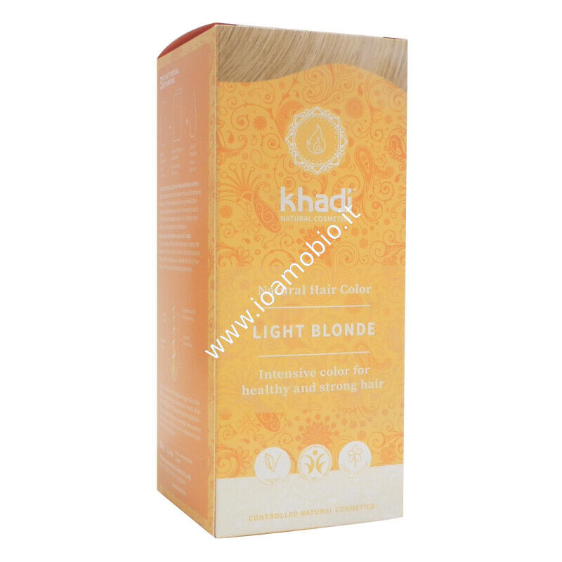 Khadi bio Light Blond - Tinta vegetale capelli Biondo chiaro 100g