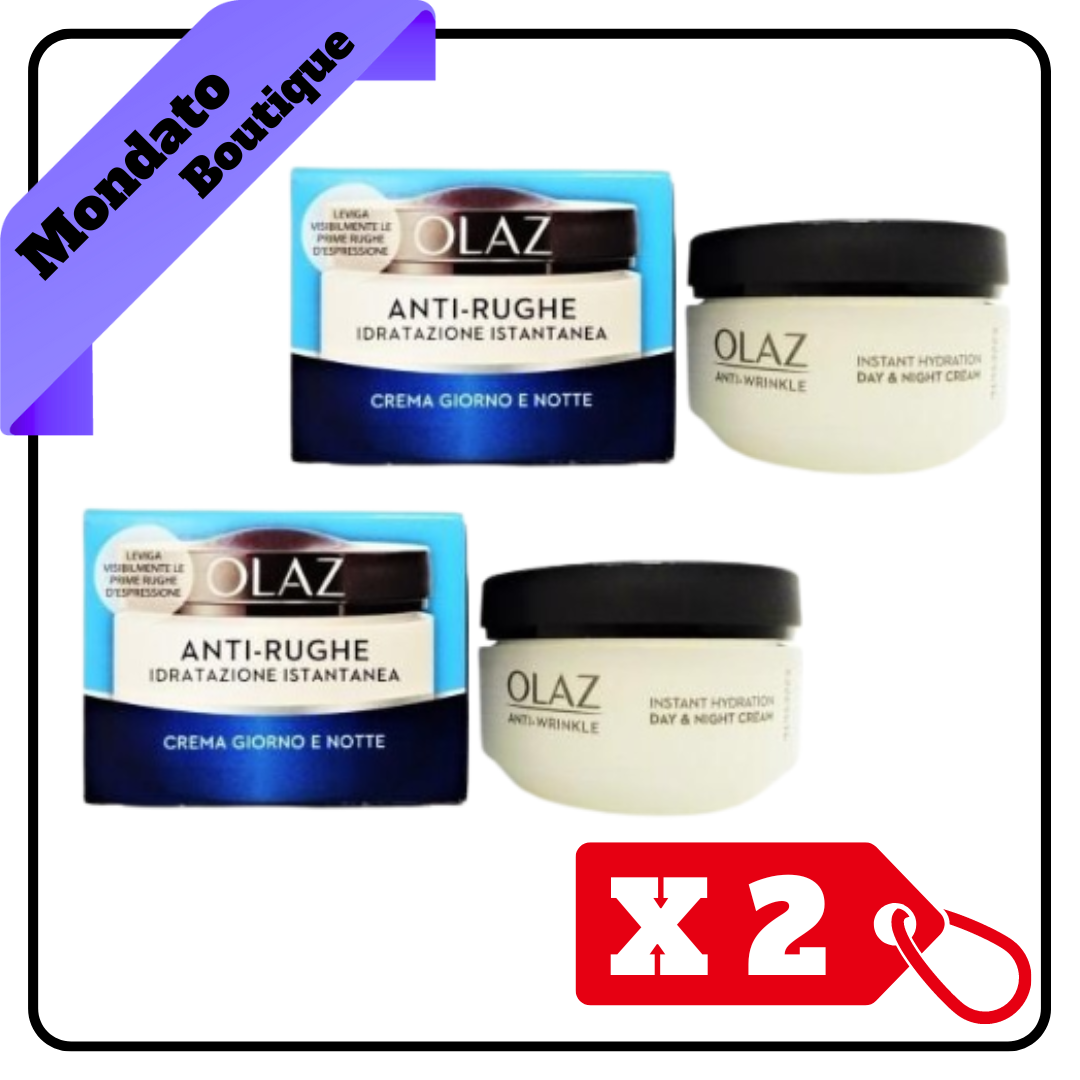 OIL OF OLAZ ANTI RUGHE GIORNO IDRATANTE ISTANTANEA  VASO 50 ml (X2)