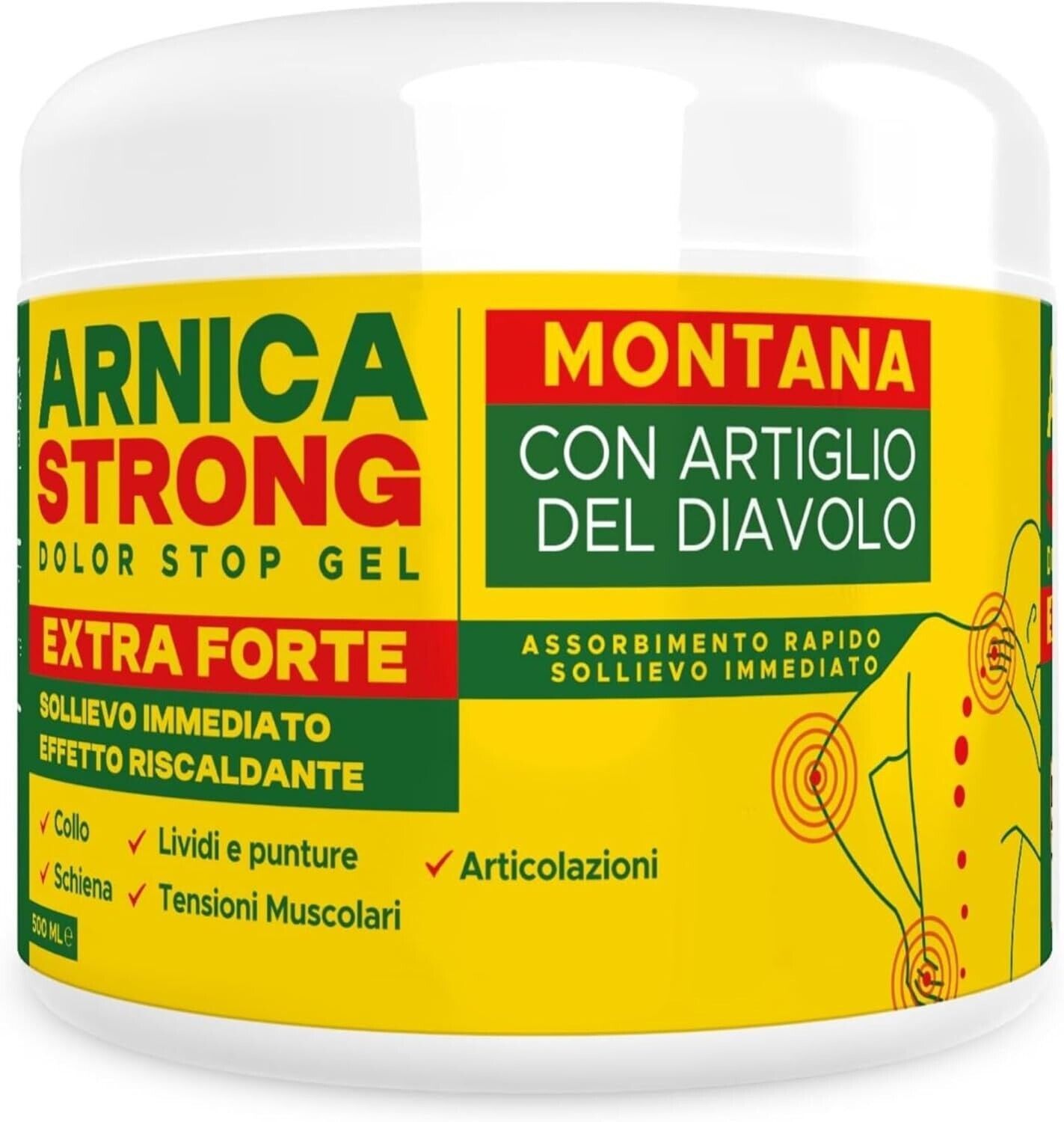Arnica gel Forte, Arnica Per Cavalli Uso Umano 99% Artiglio Del Diavolo riscalda