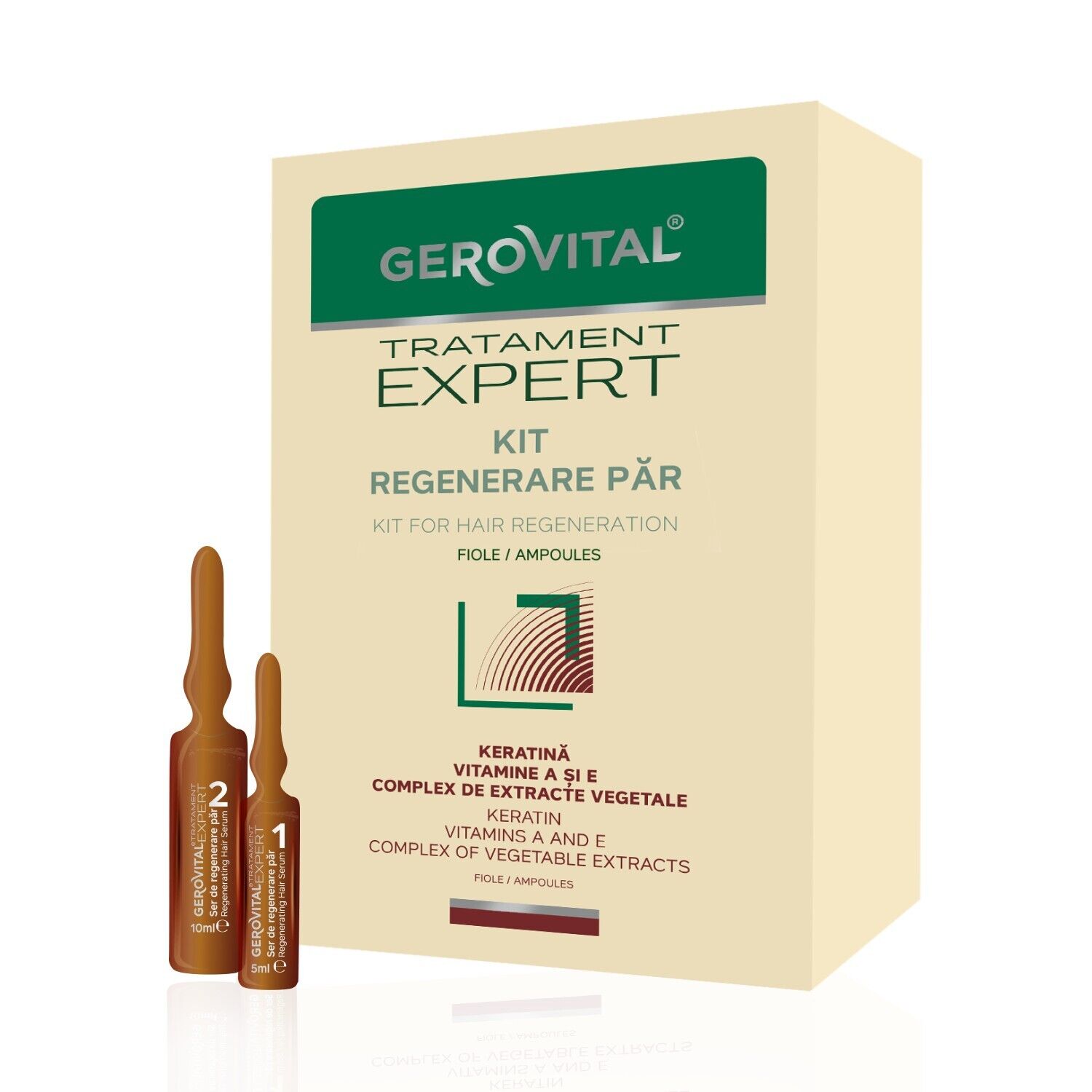 Kit per la Rigenerazione dei Capelli - Fiale, Gerovital Tratament Expert