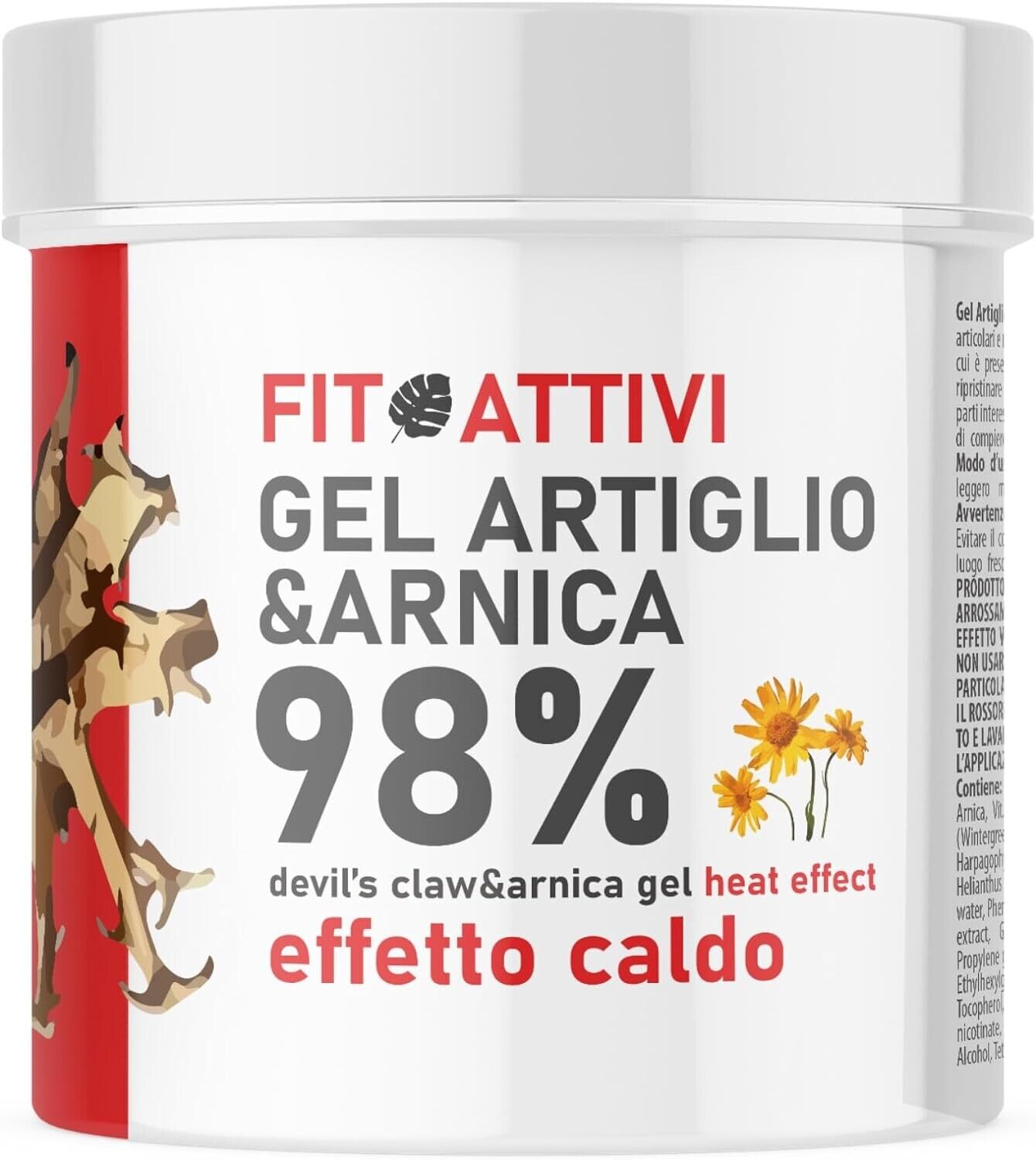 Artiglio e Arnica 98% Gel Forte Caldo  550 ml Articolazioni Immediato Risultato