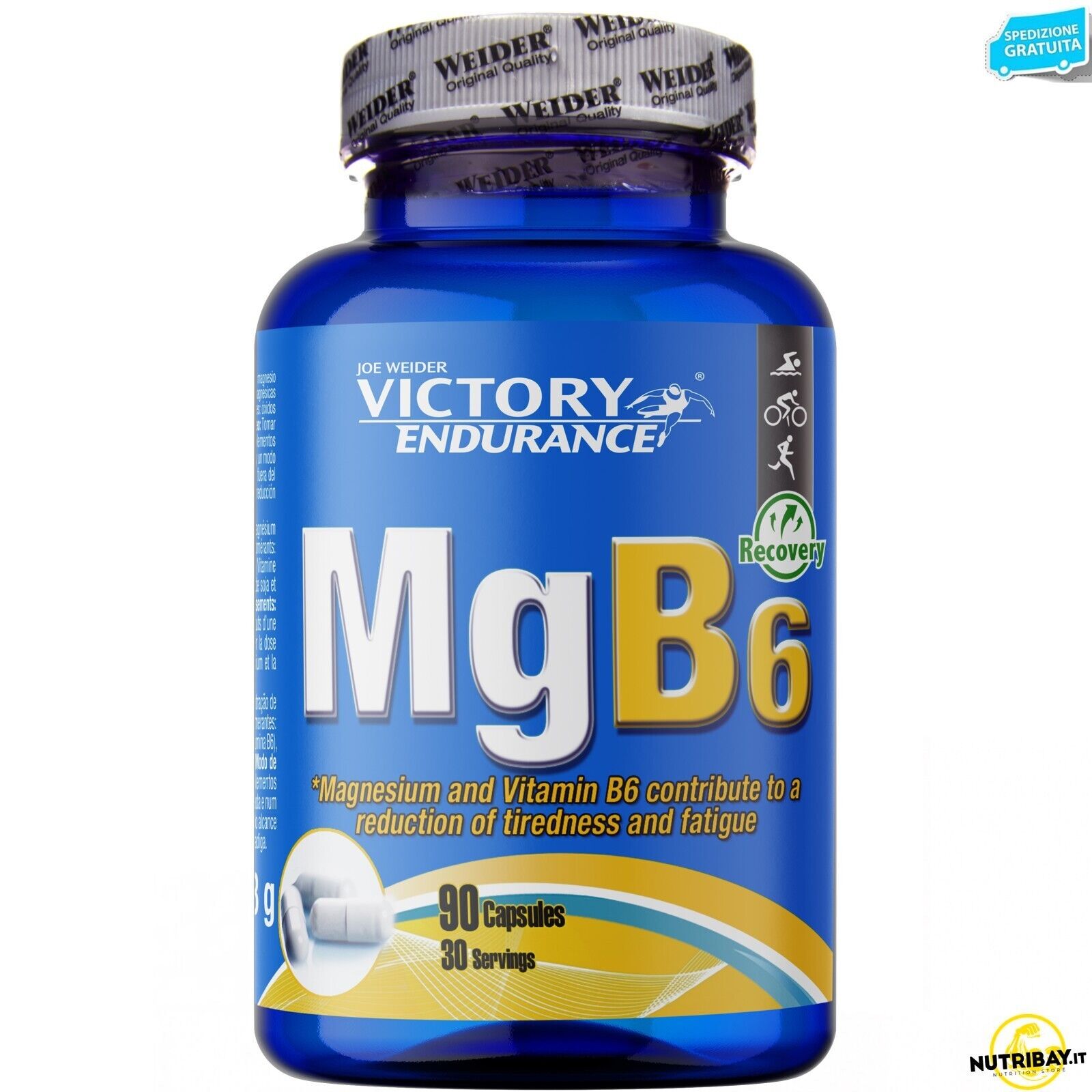 Weider Victory Endurance MgB6 - 90 caps Magnesio e Vitamina B6