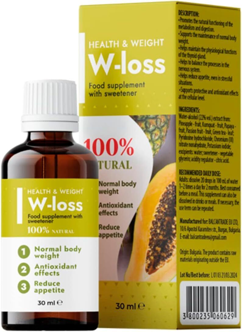 W-loss gocce Integratore per dimagrire velocemente Brucia Grassi Keto 30ml