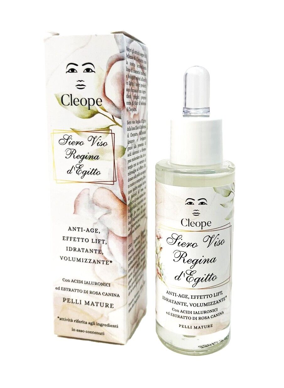 Siero viso Regina d'Egitto Cleope per pelli mature, antietà, scherma raggi UV